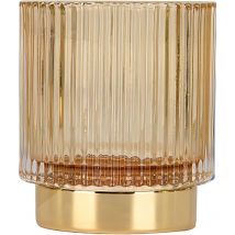 Ambre s Rangement Maquillage Rangement Pinceaux Maquillage en Cristal,Pot Pinceau Maquillage Vintage,Porte-stylo,Vase Rayé,Organisateur de Maquillage
