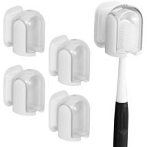 Ccykxa - Lot de 4 porte-brosses à dents rétractables, support de brosse à dents électrique portable, porte-brosse à dents sans perçage, pour voyage,