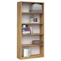 Topeshop - cdf Bücherregal R80 Farbe: Eiche Artisan Breite: 80 Zentimeter Für Wohnzimmer, Büro und Arbeitszimmer Regal für Bücher und Spielzeug Ideal