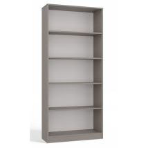 CDF Bücherregal R80 Farbe: Gris Breite: 80 Zentimeter Für Wohnzimmer, Büro und Arbeitszimmer Regal für Bücher und Spielzeug Ideal für Kinderzimmer,