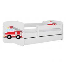 Topeshop - cdf Kinderbett Happy Dreams Größe: 160/80 Spielbett Hausbett Funktionsbett Farbe: Weiß/Feuerwehr Ideal für Kinderzimmer und Jugendzimmer