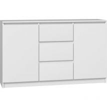 Cdf Moderne Kommode 2D3S (2 Türen, 3 Schubladen) Farbe: weiß Aktenschrank, für kleine Gegenstände Ideal für Wohnzimmer, Schlafzimmer, Kinderzimmer,