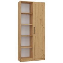 Hucoco - cdf Office Bücherregal RD-80 Farbe: Eiche Artisan Für Wohnzimmer, Büro, Arbeitszimmer Modern Regal für Bücher und Spielzeug Ideal für