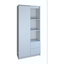 Cdf Office Bücherregal RS-80 Bily Farbe: weiß Für Wohnzimmer, Büro, Arbeitszimmer Modern Regal für Bücher und Spielzeug Ideal für Kinderzimmer,