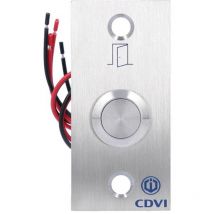 Cdvi - bouton poussoir - 1 x no/nf - avec cables et plaque inox bpnonfcab
