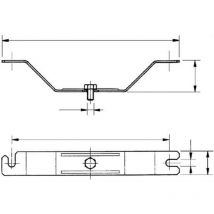 Ceag Sicherheitst. Deckenbügel zu eLLK 92 D92 – Befestigungssatz 2 Stück – 245 mm – 30 mm – 40 mm