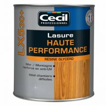 Lasure Cecil Professionnel Haute Performance LX530+ résine glycéro 1L - Teinte: incolore