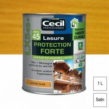 Lasure Protection Forte LX545+ Chêne clair satin 1L Cecil
