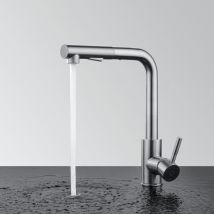 360 Grado Estraibile Rubinetti Cucina con Doccetta, Rubinetto per Cucina, 2 Funzioni Miscelatore Cucina, Miscelatore Monocomando per Cucina - Cecipa