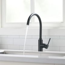 Auralum - cecipa El grifo de cocina de alta presión se puede girar 360°, grifo negro ordinario
