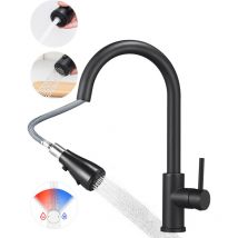 Cecipa Max - Miscelatore per lavello con doccetta estraibile - Rubinetto da cucina con 2 modalità di getto - Miscelatore per lavello con