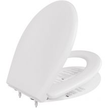 Cecipa Max - wc Sitz Toilettendeckel mit Absenkautomatik Weiß Toilettensitz vom Typ o