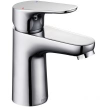 Rubinetto da bagno, Miscelatore Monocomando Cromato, Rubinetto da bagno, Rubinetto per lavabo con bocca di erogazione altezza 85 mm, Risparmio idrico