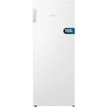 Cecotec - Congélateur vertical de 155 Litres Bolero CoolMarket uf 155 White e. Faible consommation d'énergie, absence totale de givre, porte