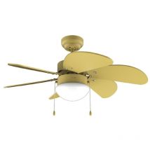 Cecotec - Deckenventilator De Mit Energysilence Aero 3600 Light Vision Full Yellow. 50 W, Durchmesser 36', 3 Geschwindigkeiten, 6 Umkehrbare Lamellen,