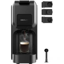 Cecotec - FreeStyle Compact Capsule Espresso Coffee Maker Compact Black. 1350W, 20 barres, convient pour le café moulu, Dolce Gusto, Nespresso et