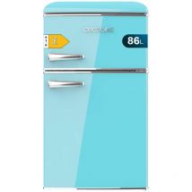 Cecotec - Kleiner Kühlschrank Kühlschrank 2 Türen Retro 86L Bolero CoolMarket 2D Origin 86 Blue e. 89,3cm deHoch und 48,7cm deBreit, Energieklasse e,