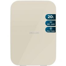 Cecotec - Kleiner Kühlschrank Mini-Kühlschrank de 20L Bolero MiniCooling 20L Bahamas Beige. 12V-220V, Kompatibelmit Autos und Wohnwagen, 7 bis 65oC,