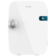 Cecotec - Mini Réfrigérateur Bolero MiniCooling Río White 4L, Fonctionnement 12V-220V, Compatible avec voitures et caravanes, Fonction de
