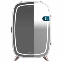 Cecotec - Mini-réfrigérateur de cosmétiques 6L Bamba CoolingBeauty 6000 Mirror. Mini réfrigérateur avec porte à miroir extérieur, lumière led avec 3
