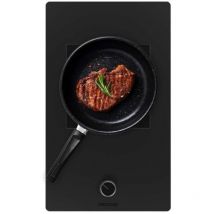 Cecotec - Placa de Gas 1 Fire for Natural Gas and Butane Bolero Squad g 1800S Eternal Nano Glass. 5,6kW, Verre noir mat, Grille simple deFonte,