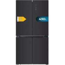 Cecotec - Réfrigérateur américain 4 portes de Verre de 490 l Bolero CoolMarket 4D 490 Verre e. 183 cm de Haut, 91 cm de Large, Faible consommation