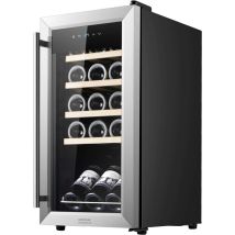 Cecotec - Vinoteca Bolero Grandsommelier 1550 Inox Compressor, 15 Flaschen of Fassungsvermögen, Tür und Griff aus Edelstahl, Hohe Leistung, Reguliert