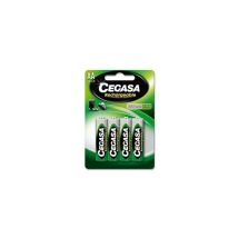 Rechargeable - Pack 4 Pilas HR6 2100 mAh, Color Verde - Cegasa