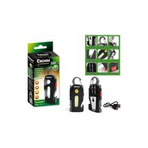 Cegasa - professionelle Survival-Taschenlampe cob+1 led bis zu 400lm -- bis zu 1,5h - Akku 300mah usb-c -- Farbe schwarz
