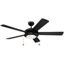 Ceiling Fan Comet Black with Light 132cm / 52'