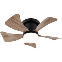 Ceiling Fan Hines Black-Wood with led & Remote