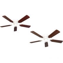 Ceiling fan Kisa Deluxe wh Rosewood / Walnut
