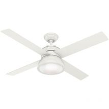 Hunter Fans - Ceiling Fan Loki White with Light and Remote