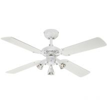 Westinghouse - Ceiling fan Princess Euro White 105cm / 42' with light