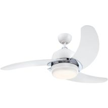 Ceiling fan Simone White with led and pull cords