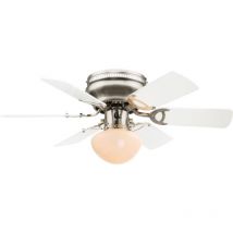 Ceiling fan Ugo White / Graphite with light
