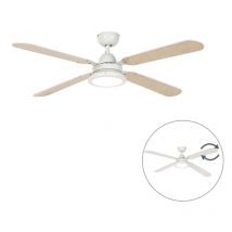 Ceiling fan white with remote control - Fanattic - White