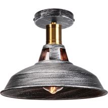 Axhup - Ceiling Lamp 27cm Ceiling Light Industrial Vintage Iron Lampshade Gray Lamp for Corridor Balcony Stairs 1PCS