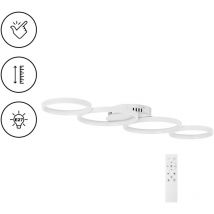 Uniprodo - Ceiling Light - 4 circles - remote control Ceiling lamp Bedroom ceiling light