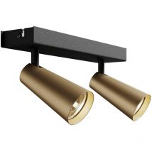 Lucande - Ceiling Light Angelina dimmable (scandinavian) in Gold made of Metal for e.g. Bedroom (2 light sources, GU10) from brass, gold, black