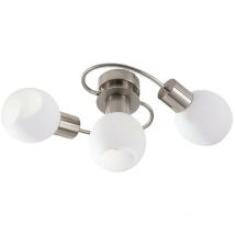 Ceiling Light Ciala dimmable (modern) in White made of Glass for e.g. Living Room & Dining Room (3 light sources, E14) from Lindby white, nickel