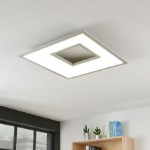 Lucande - Ceiling Light Durun dimmable (modern) in White made of Plastic for e.g. Kitchen (1 light source,) from white, silver