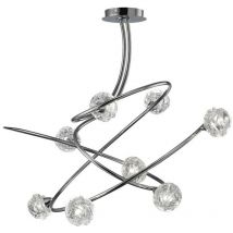 Inspired Mantra - Maremagnum - Semi Flush Ceiling 8 Light G9, Polished Chrome