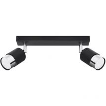 Greenice - nero 2 black/chrome ceiling lamp