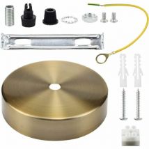 Ceiling Rose Pendant Cable Grip Flex Pince Plaque pour Luminaire 100mm Choisir Suspension Multicolore Full Set Français Doré - Lablanc