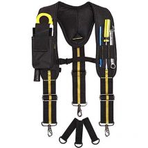 Tonchean - Ceinture de sac à outils, Taille de poche à outils en forme de y ceinture à outils robuste multi-poches kit de taille d'outil de matériel