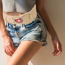 Treetalk - Ceinture de traction lombaire gonflable réduisant la pression, support lombaire avec pompe à main, kaki