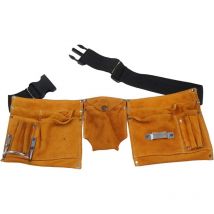 Ceinture porte-outils, Sac à outils en peau de vache, sac à outils de jardinage Ceinture porte-outils