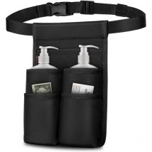 Ceinture pour Flacon de 250 ML, étui de massothérapeute Professionnel pour 2 Bouteilles, Porte-Bouteille avec Ceinture réglablepour Huile ou Lotion