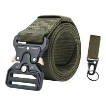 Ceinture Tactique pour Hommes, Ceinture Militaire avec Boucle à Dégagement Rapide en Métal, Cadeau avec Pochette Tactique et Crochet Molle
